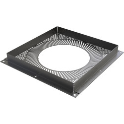 Black Twin wall Flue Ventilated Fire Stop Plate - 130mm Dia