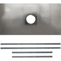 Register plate J 900mm x 600mm with central flue hole (for 180mm/200mm diameter flue)