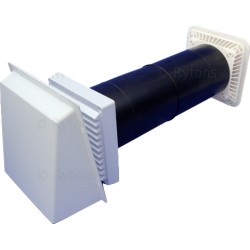 Cowled Baffled ventilator LookRyt Aircore - White - 125mm